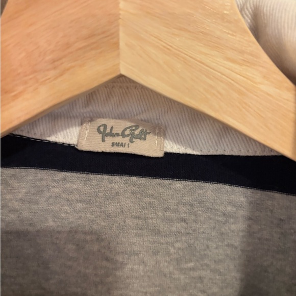 Brandy Melville Navy and Gray Striped Long Sleeve Top - Picture 6 of 6